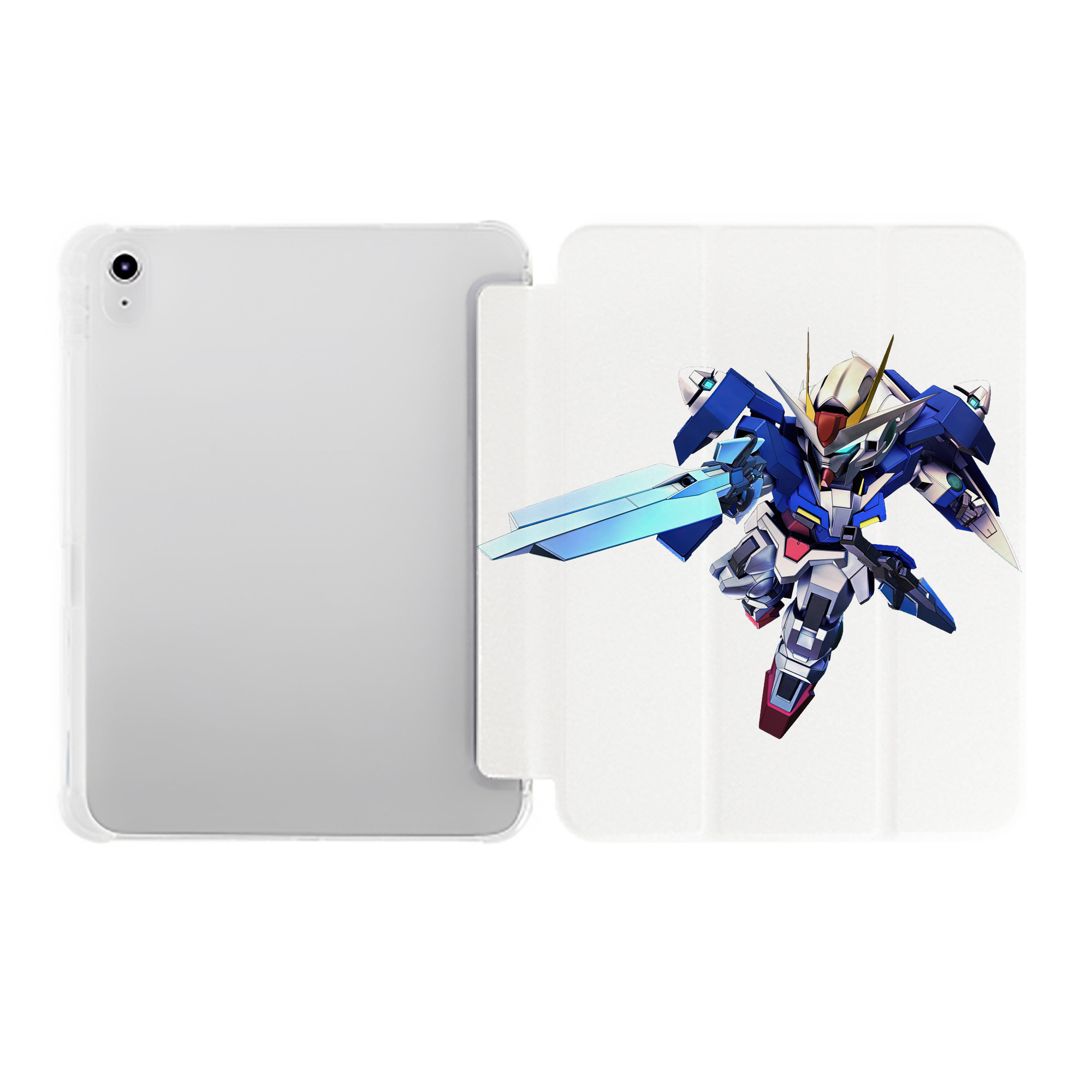 （画像用） 機動戦士ガンダム Mobile Suit Gundam IPad ケース ペン収納付き 三つ折りスタンド PUレザー×シリコン 対応機種9.5/10.5/10.9インチ